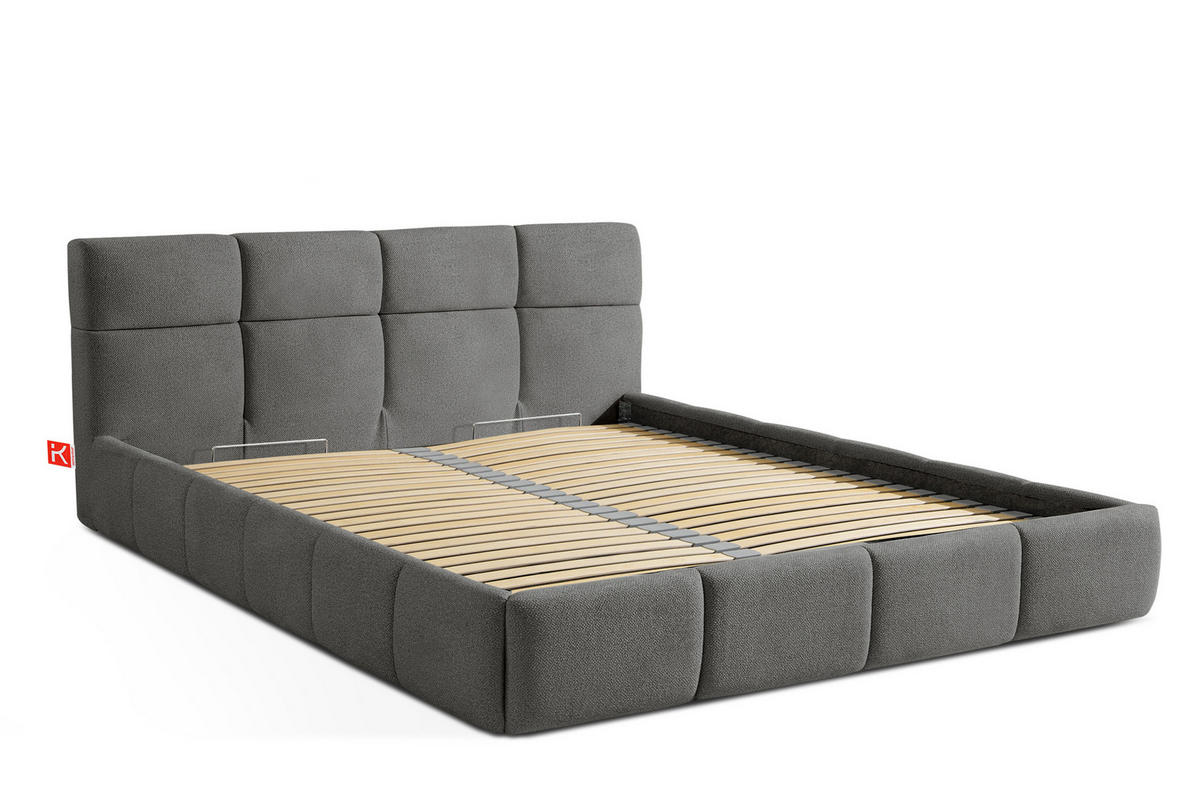 POLSTERBETT ALTOS, dunkelgrau - Dunkelgrau, Holz/Holzwerkstoff (160/200cm) - KONSIMO®