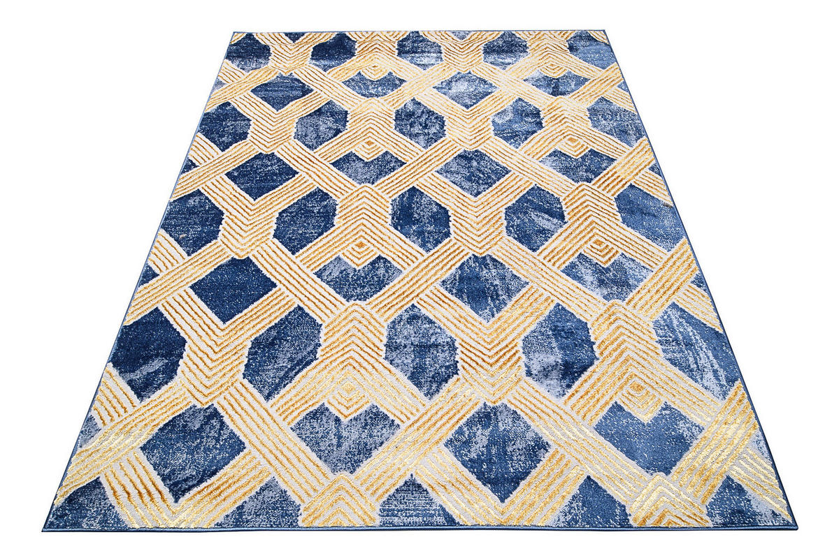 TEPPICH SHINE Dunkelblau 250/350 cm - Dunkelblau, Textil (250/350cm) - Tapiso