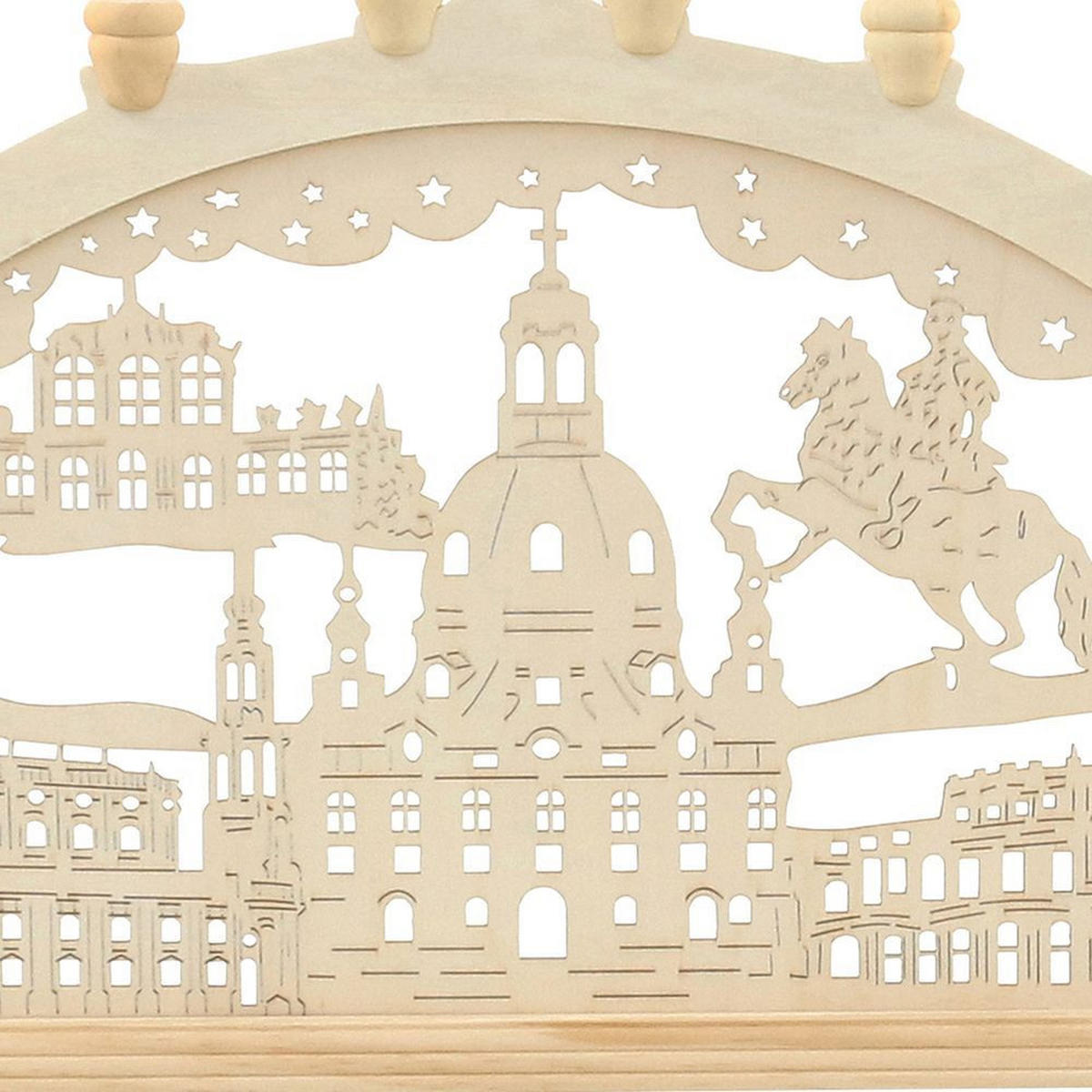 SCHWIBBOGEN Dresden 10-flammig - Multicolor, Holz (0.1/1/0.1cm) - Dekoteam24