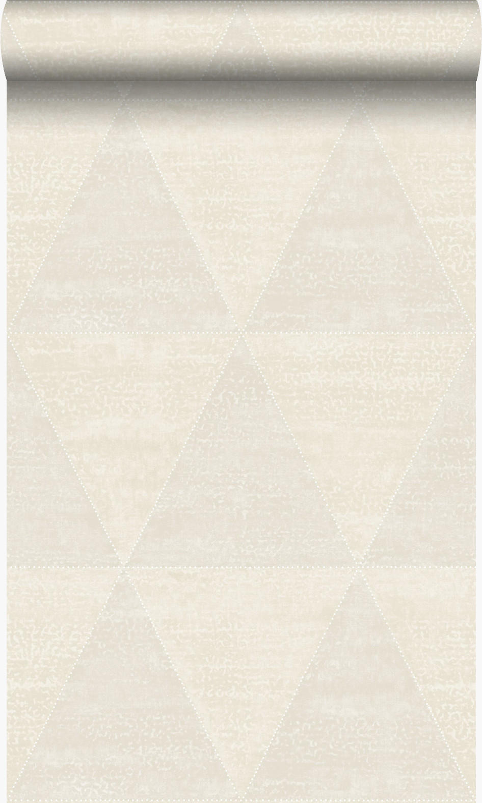 TAPETE verwitterte Metalldreiecke 53 cm x 10.05 m - Beige, Papier (53/1000cm) - Origin Wallcoverings