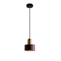 PENDELLEUCHTEN,HOLZ + Messing, 220 V, E27, 15 cm Durchmesser - Braun, Metall (15/15/20cm) - Weltevree