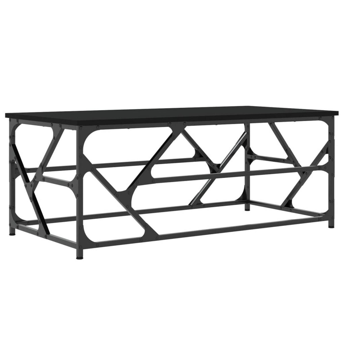 COUCHTISCH Schwarz 100x50x40 cm Holzwerkstoff - Schwarz, Holzwerkstoff (50/100/40cm) - furnicato