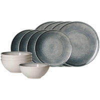 BASIC-SET Grana blau-grau 12er Set - Blau/Grau, Keramik (2/2/2cm) - Ritzenhoff Breker