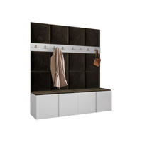 MOBILIER PENTRU HOL Orion V - maro/alb, material plastic/compozit lemnos (168/186/46cm) - MIRJAN24