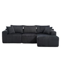 ECKSCHLAFSOFA Modulares Sofa mit Schlaffunktion,Chaiselongue + Zweisitzer,Grau - Grau, Textil (257/160cm) - LVHOM