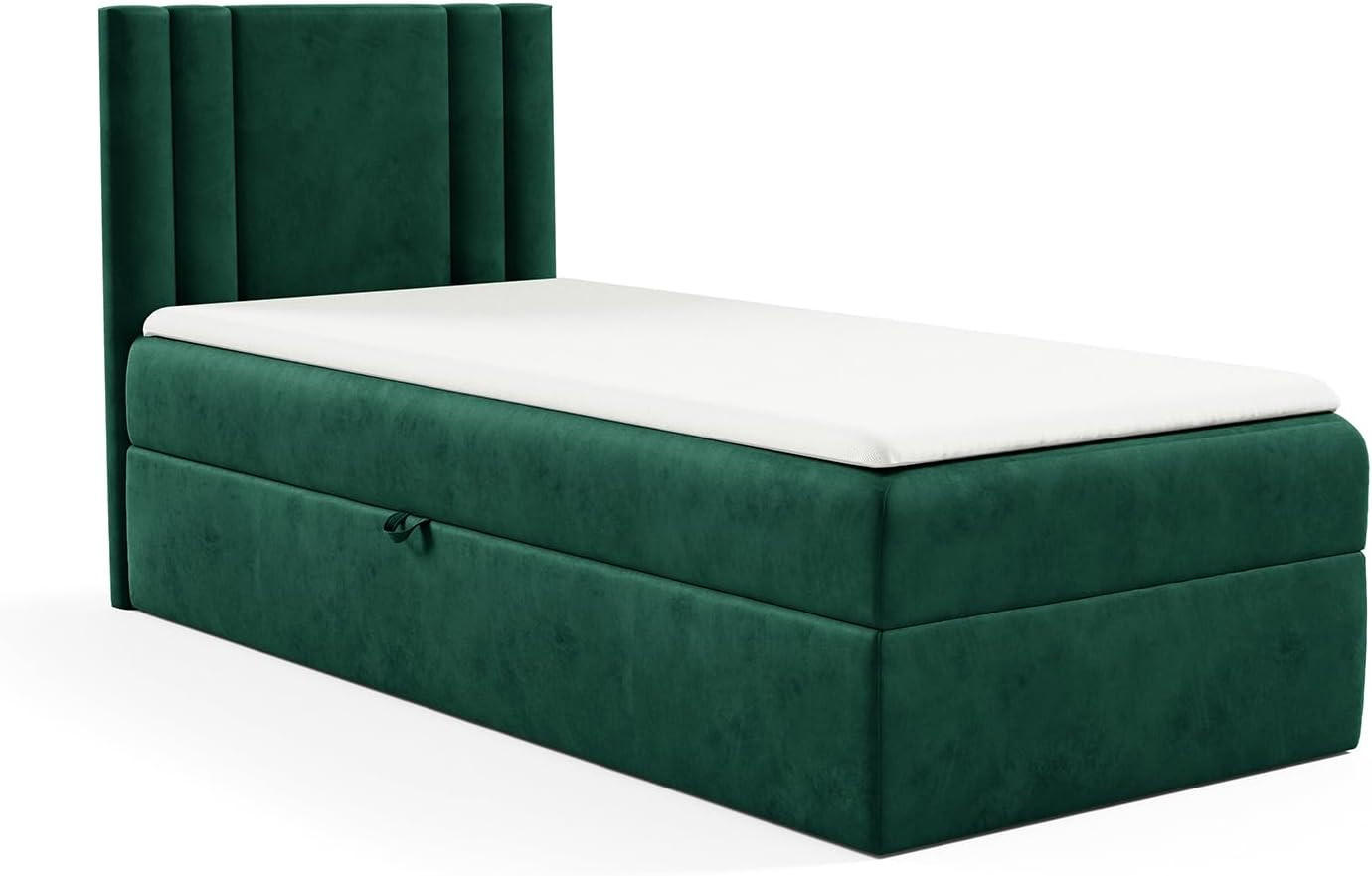 KINDERBETT CARDI - Grün, Holzwerkstoff (94/208cm) - Meblini