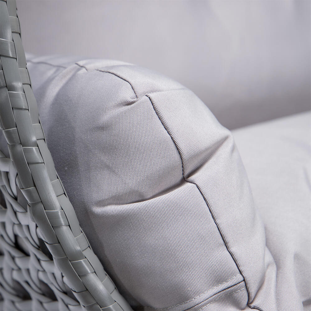 HÄNGESESSEL TWIN - Farbe: Grau, Ausstattung: Pure - Grau, Kunststoff (145/126/74cm) - Home Deluxe