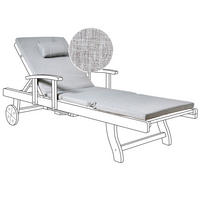 Liegenauflage Grau meliert 58/189 cm Toscana/Java/Amantea Premium - Grau, Textil (189/5/58cm) - Beliani