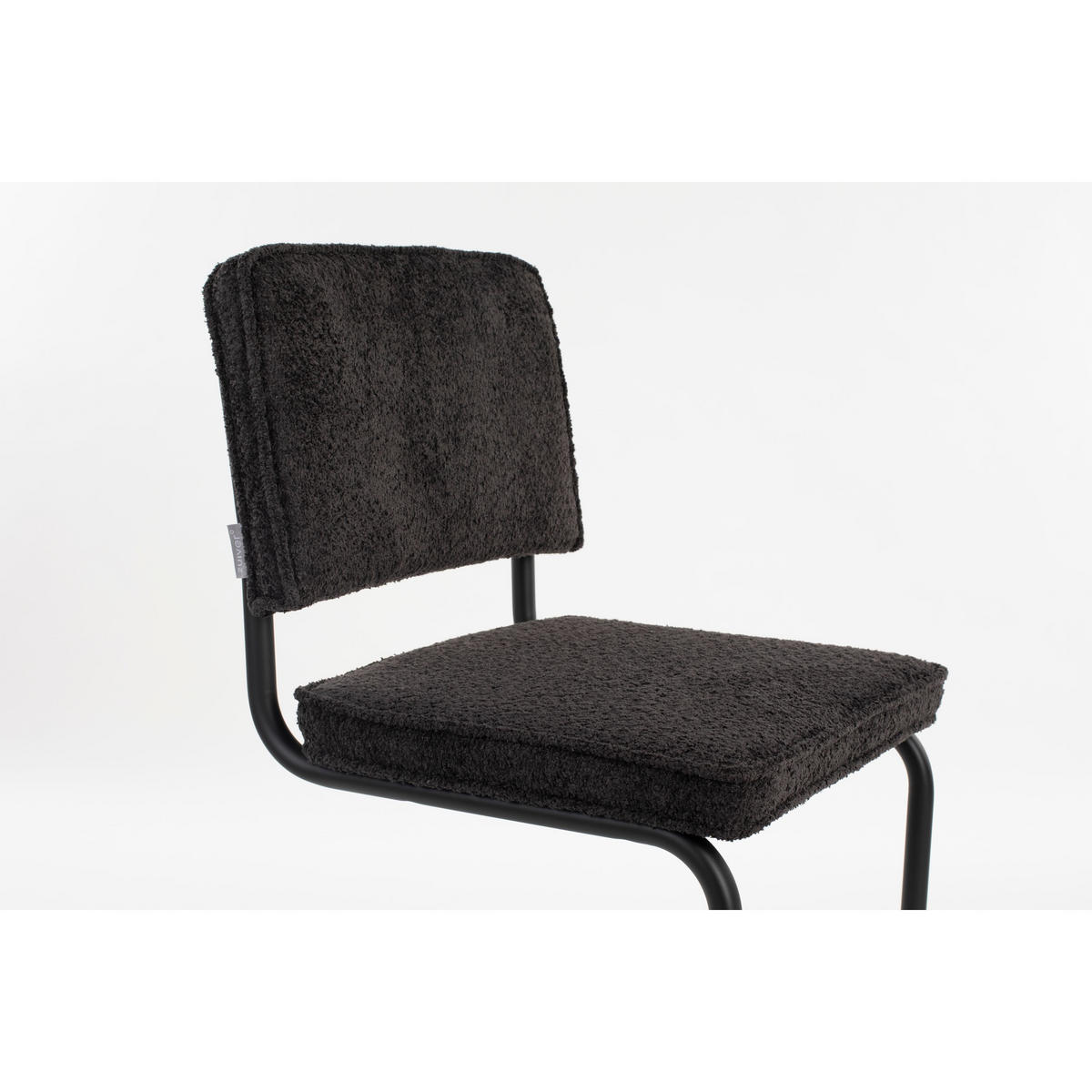 ESSZIMMERSTUHL Ridge Kink Soft Schwarz - 2 er Set - Schwarz, Textil (48/85/50cm) - Zuiver