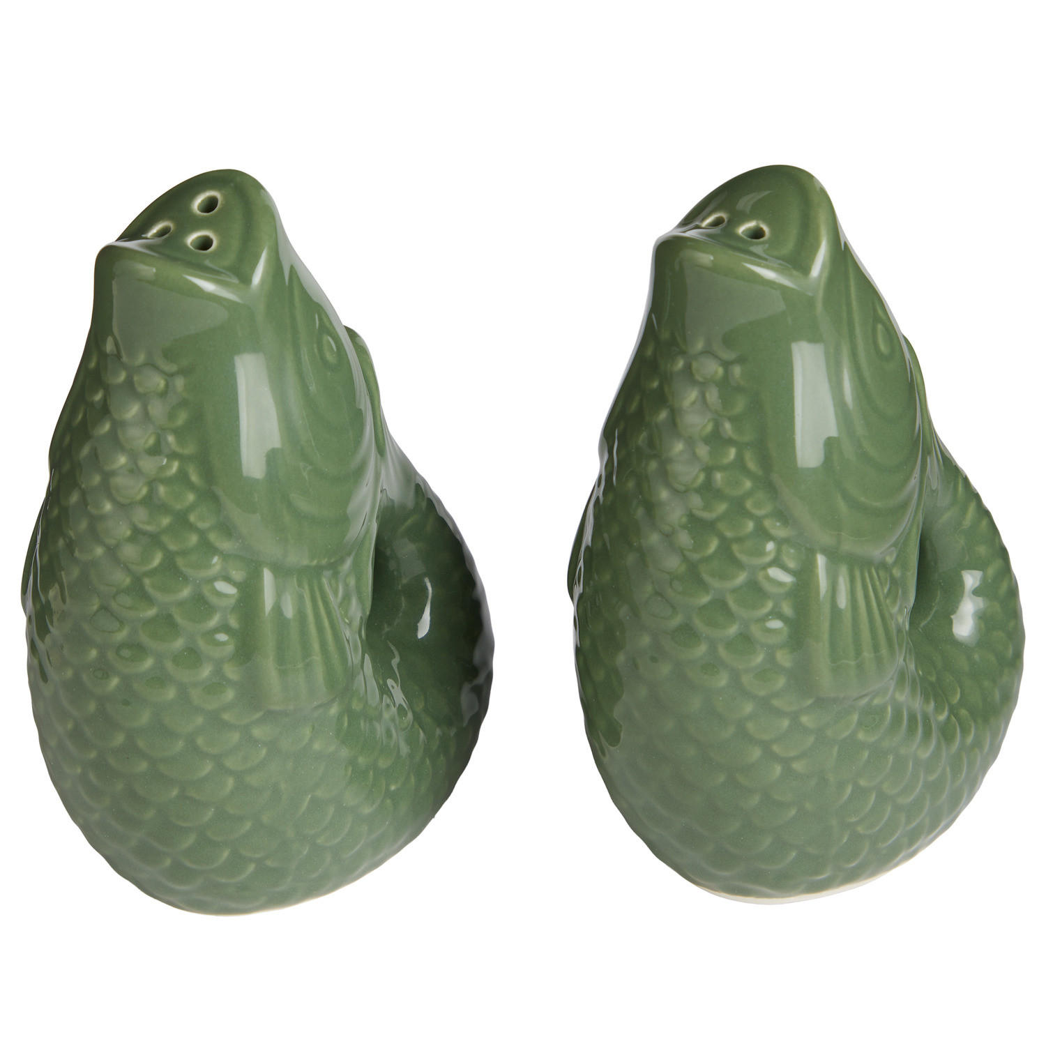 SALZ- UND PFEFFERSTREUER (2-tlg.) Salt & Pepper Koi - Grün, Stein (4.2/9/7cm) - Butlers