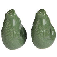 SALZ- UND PFEFFERSTREUER (2-tlg.) Salt & Pepper Koi - Grün, Stein (4.2/9/7cm) - Butlers