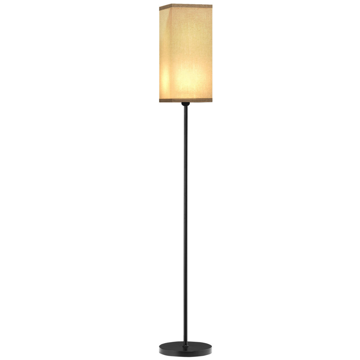 STEHLAMPE, mit Fußschalter, exkl.Glühbirne, Schwarz - Schwarz, Kunststoff (25/25/161.5cm) - HOMCOM