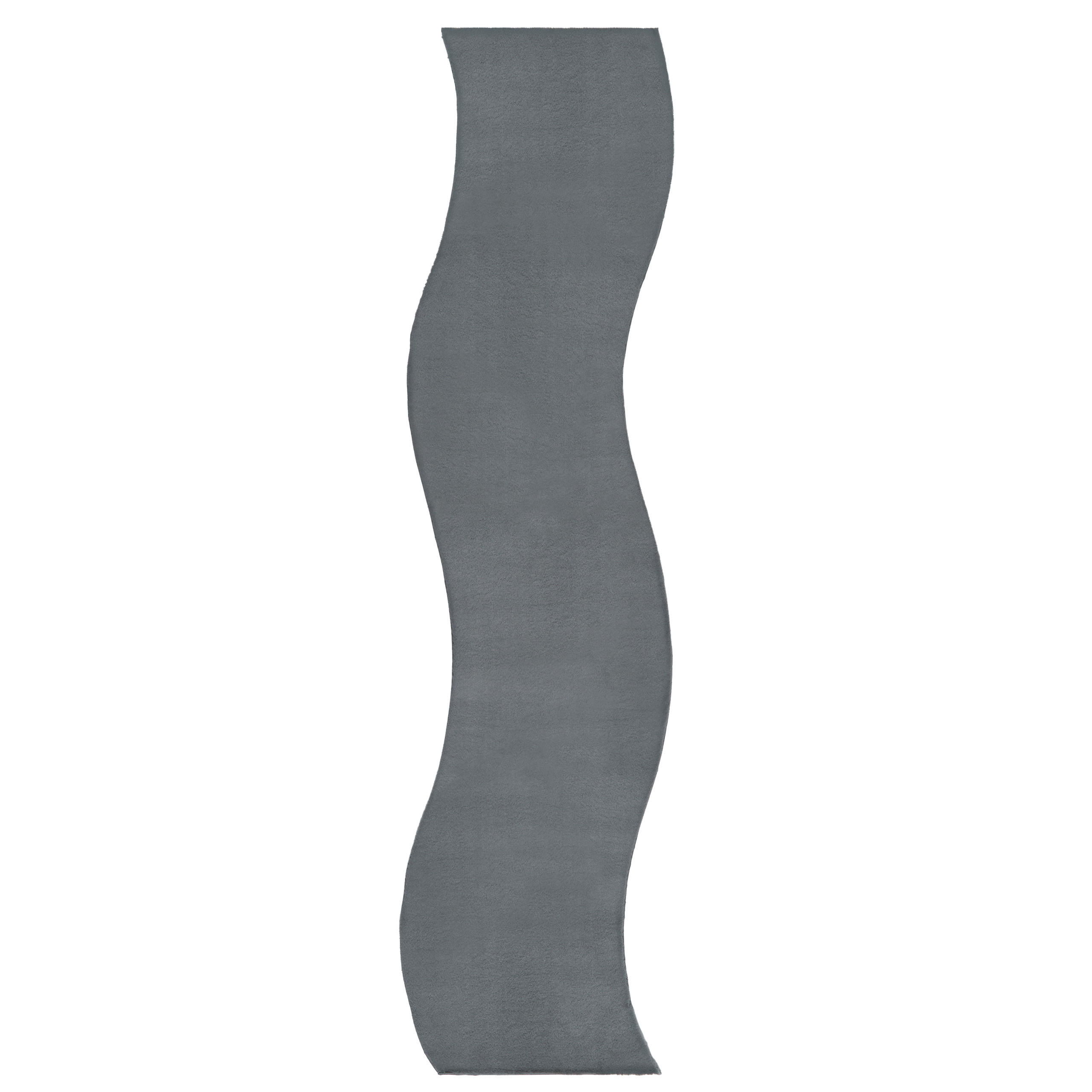 TEPPICH Dunkelgrau 80/300 cm Tangra - Dunkelgrau/Grau, Kunststoff (80/300cm) - Beliani