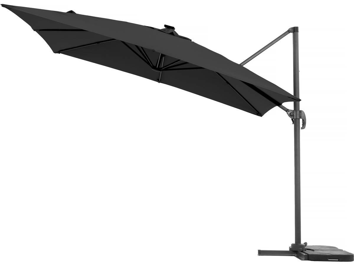 SONNENSCHIRM sun 4 luxe Schwarz - Schwarz, Metall (400/300cm) - Habitat Garten