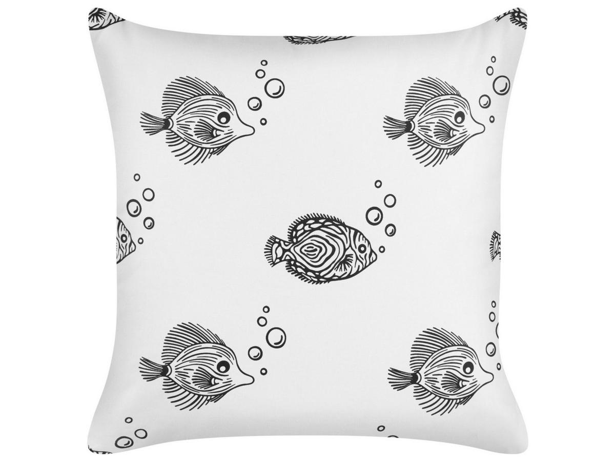 KINDERKISSEN 2er-Set Weiß 45/45 cm Tweedia - Weiß, Naturmaterialien/Textil (45/45cm) - Beliani