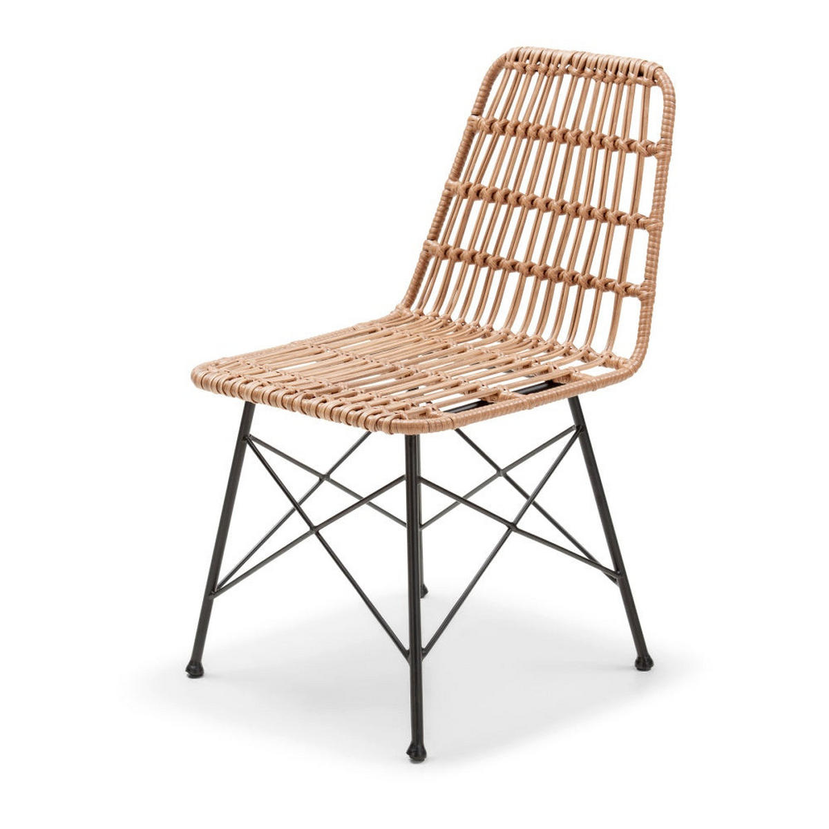 GARTENSESSEL Alviano aus Kunstrattan - Hellbraun, Kunststoff/Metall (48/83/60cm) - Selsey