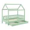 KINDERBETT Marli mint 80x160 cm mit Bettkasten - Mintgrün, Holz (80/160cm) - Juskys