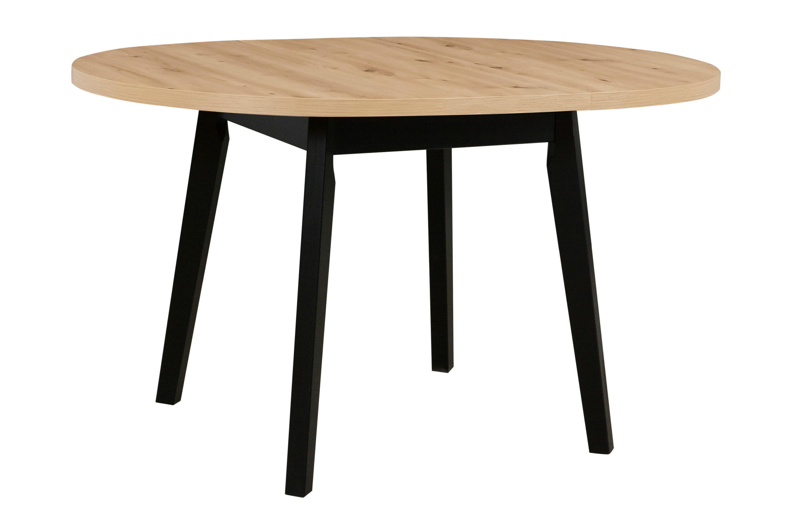 ESSTISCH Oslo 3 L - Schwarz/Eiche Artisan, Holz (100/100/75cm) - Leaf Design