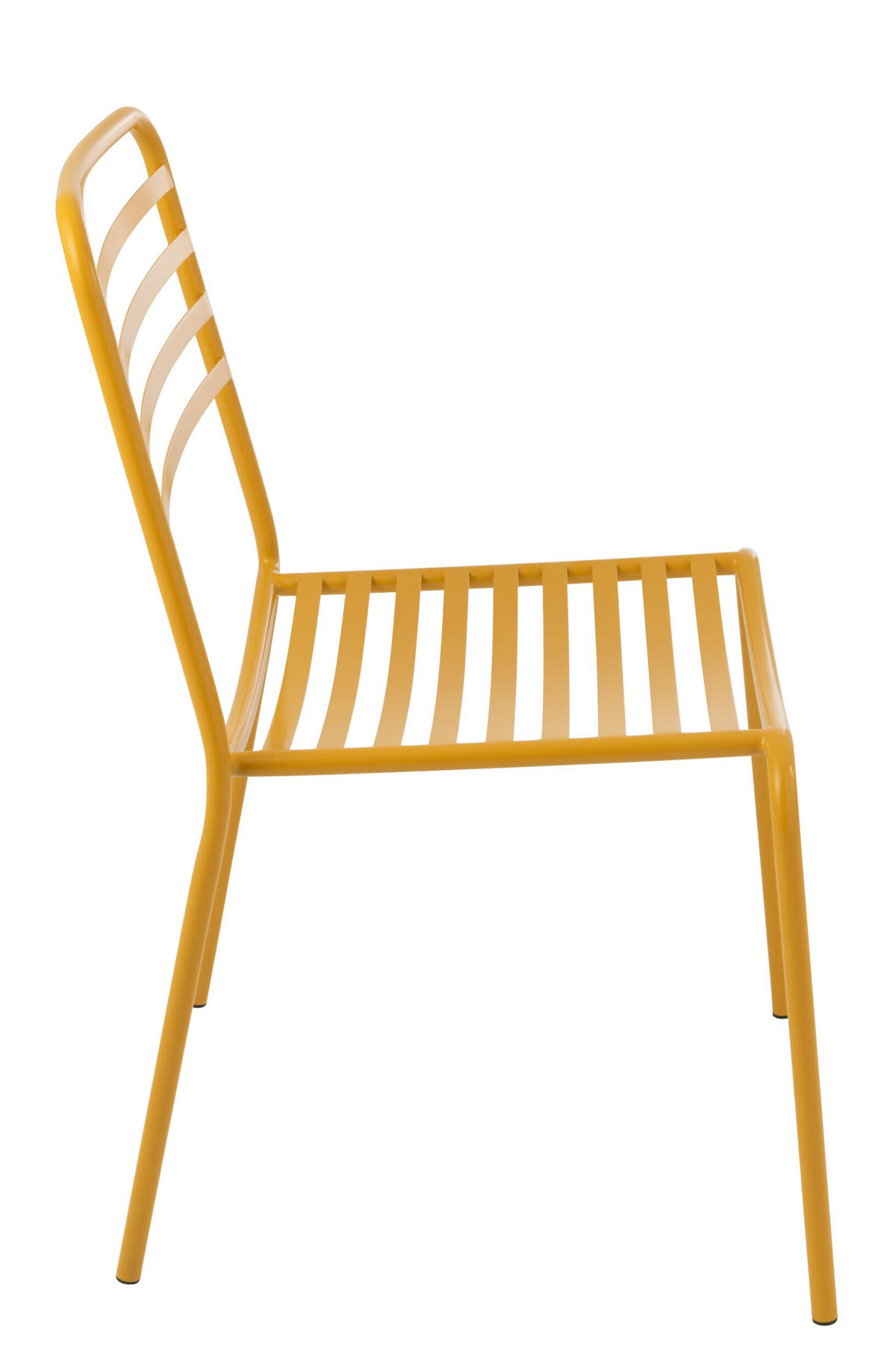 GARTENSTUHL GESTREIFT - Gelb, Metall (56/81/50cm) - J-Line