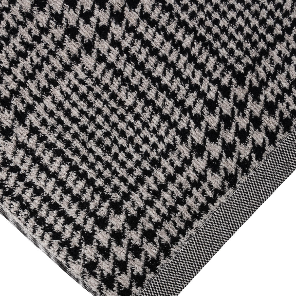 FROTTIERSET Brooklyn Glencheck 4-teilig - Schwarz, Textil (50/100cm) - MÖVE