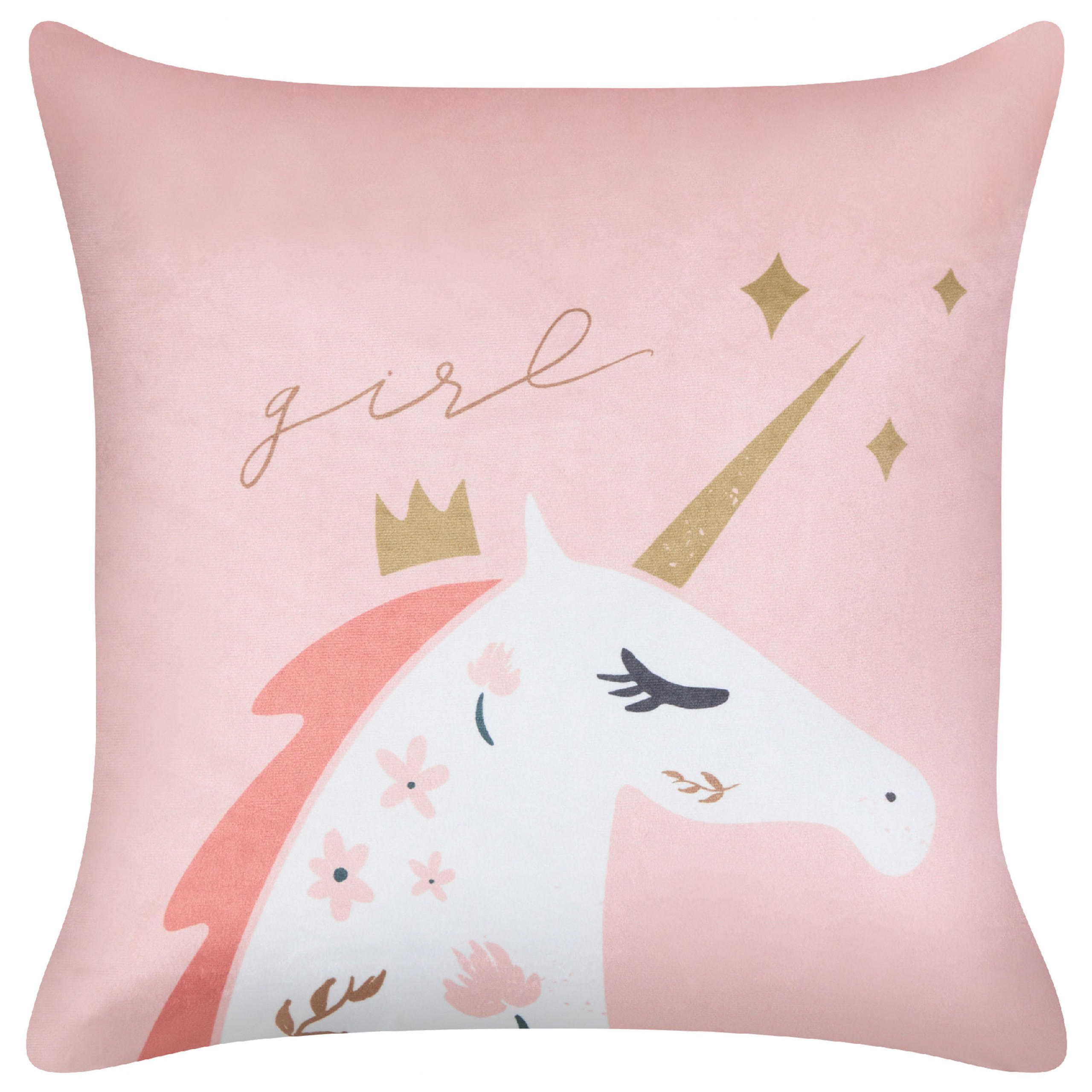 DEKOKISSEN 2er-Set Rosa 45/45 cm Uniola - Pink, Textil (45/45cm) - Beliani