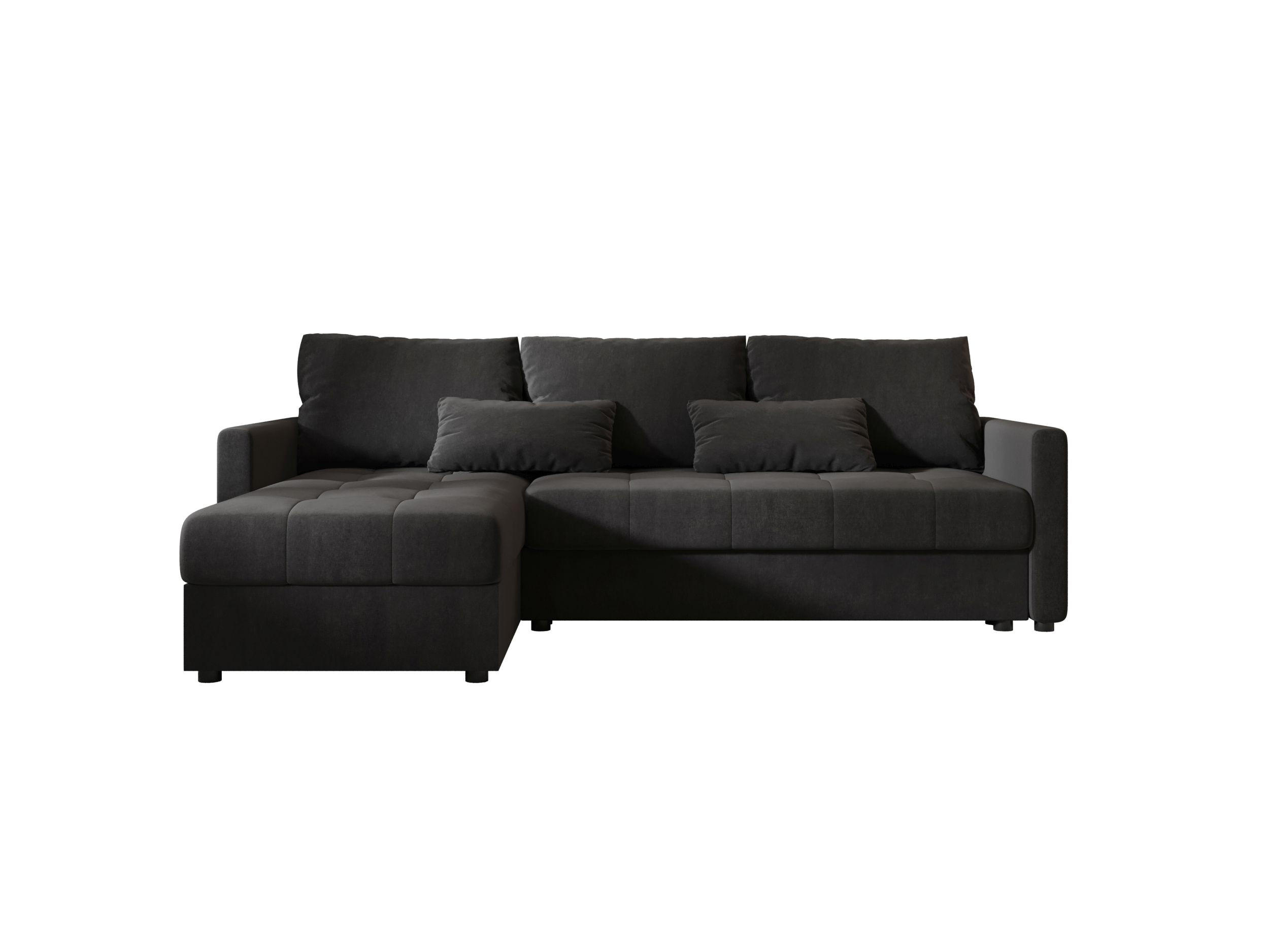 ECKSOFA MOS L BIS Itaka 27 Links mit Schlaffunktion - Dunkelgrau, Textil (220/143cm) - Bedante