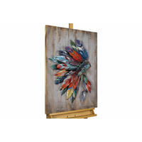 METALLBILD Bunt 60/90 cm - Multicolor/Braun, Metall (3.27/90cm) - KUNSTLOFT