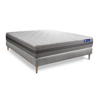 BETT Actimemo relax Memory-Schaum 150 x 200 cm h2 - Kit Bettgestell Grau - Beige/Grau, Karton/Holz (150/200cm) - ACTISOM