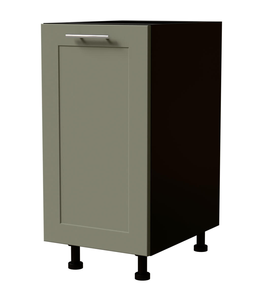 Feldmann-Wohnen Küchenunterschrank Grün, Schwarz 40x82x50 cm