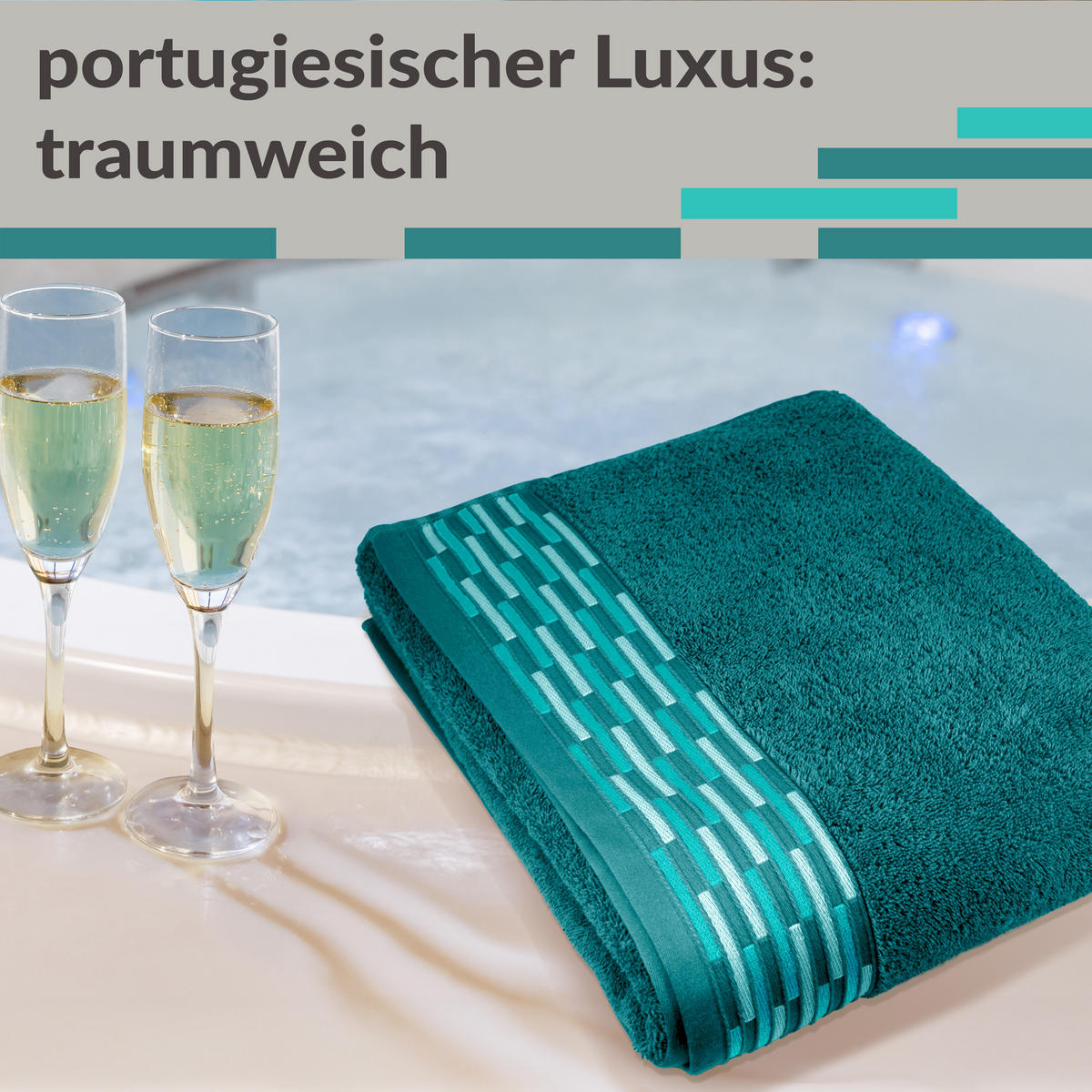SAUNATUCH Lugano Opal Grün 80x200 cm - Opal, Textil (80/200cm) - Lashuma