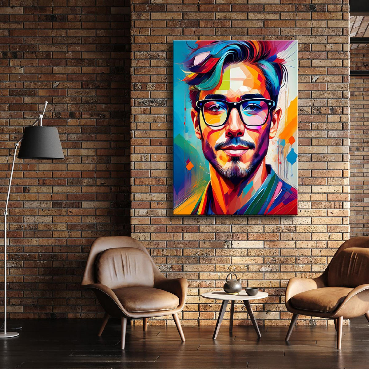 WANDBILD moderne herrenmode brille - Multicolor, Textil (40/60cm) - Feeby