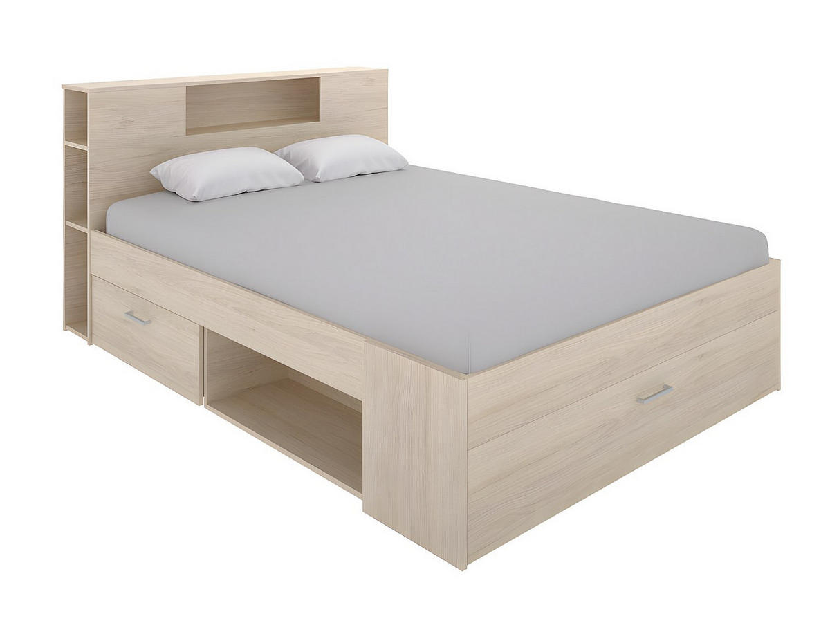 BETTRAHMEN - 2 Personen - Holz, Platte - Naturfarben Hell - - Naturfarben, Holz (160/200cm) - Vente-Unique