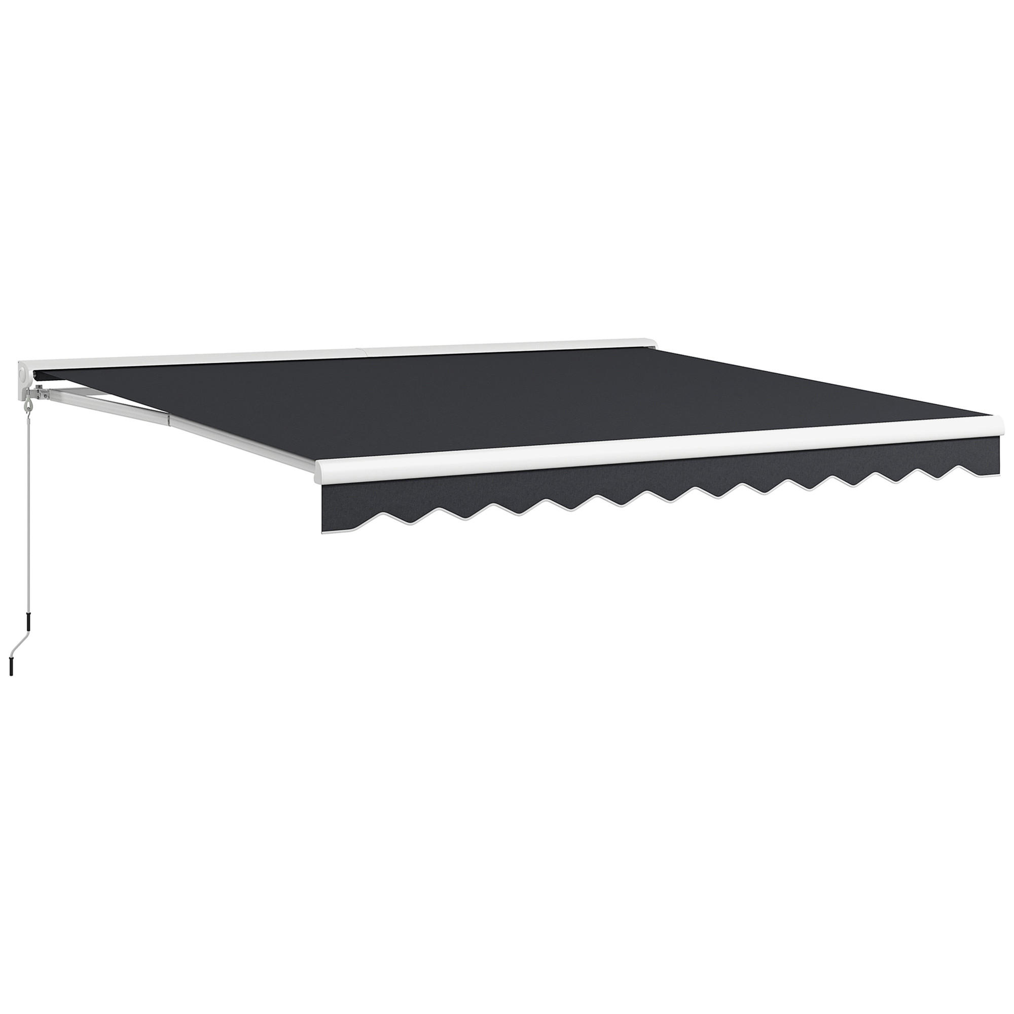MARKISE, Grau, Aluminium, Polyester - Grau, Metall (300/150/395cm) - Outsunny