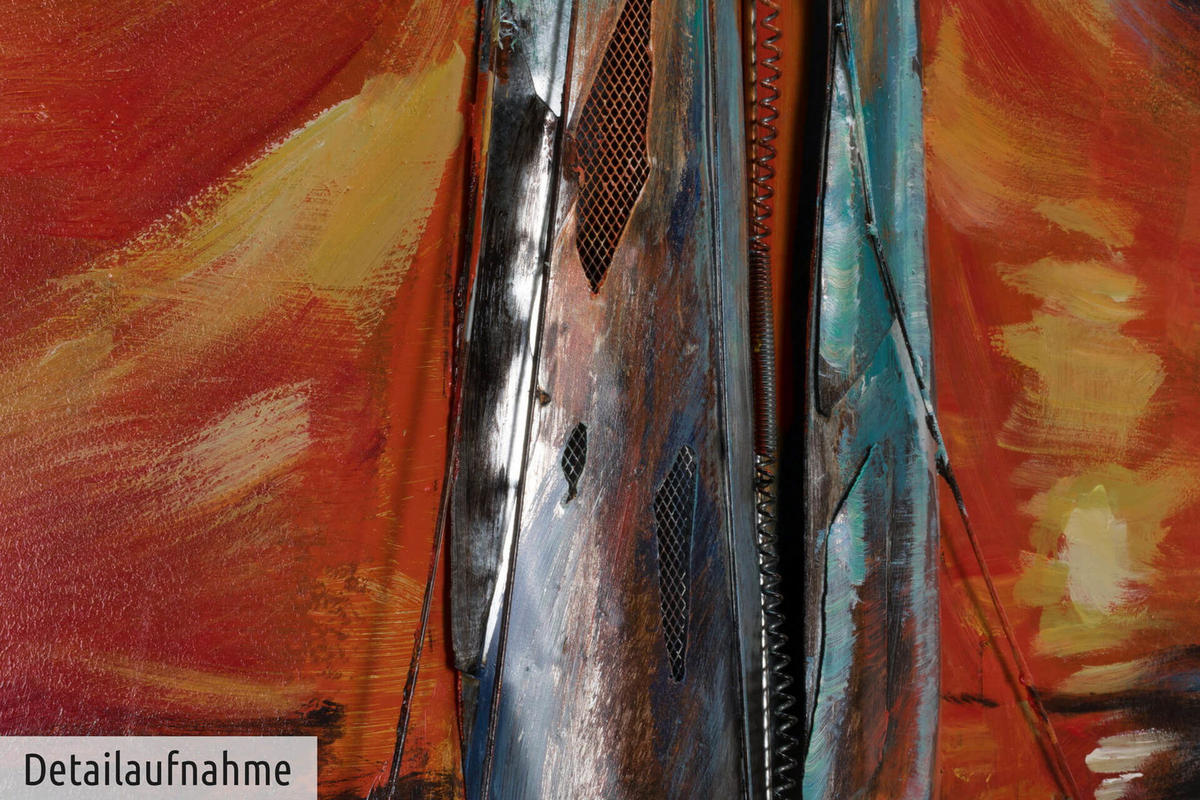 METALLBILD Bunt 60/120 cm - Multicolor, Metall (4.82/120cm) - KUNSTLOFT