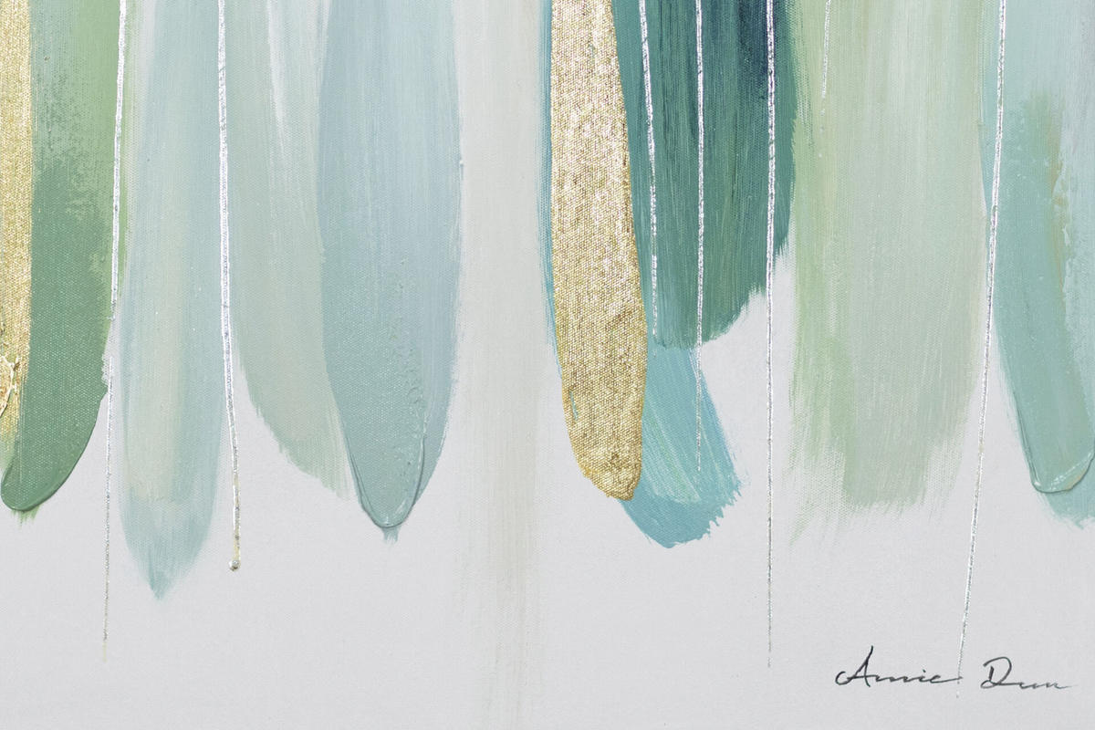ÖLGEMÄLDE 60/60 cm - Grün, Holz/Textil (60/60cm) - KUNSTLOFT
