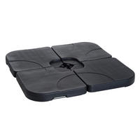 SONNENSCHIRMSTÄNDER Schirmständer für Bodenkreuz befüllbar, 4-teilig, Schwarz, 50x50cm - Schwarz, Kunststoff (50/50cm) - Outsunny