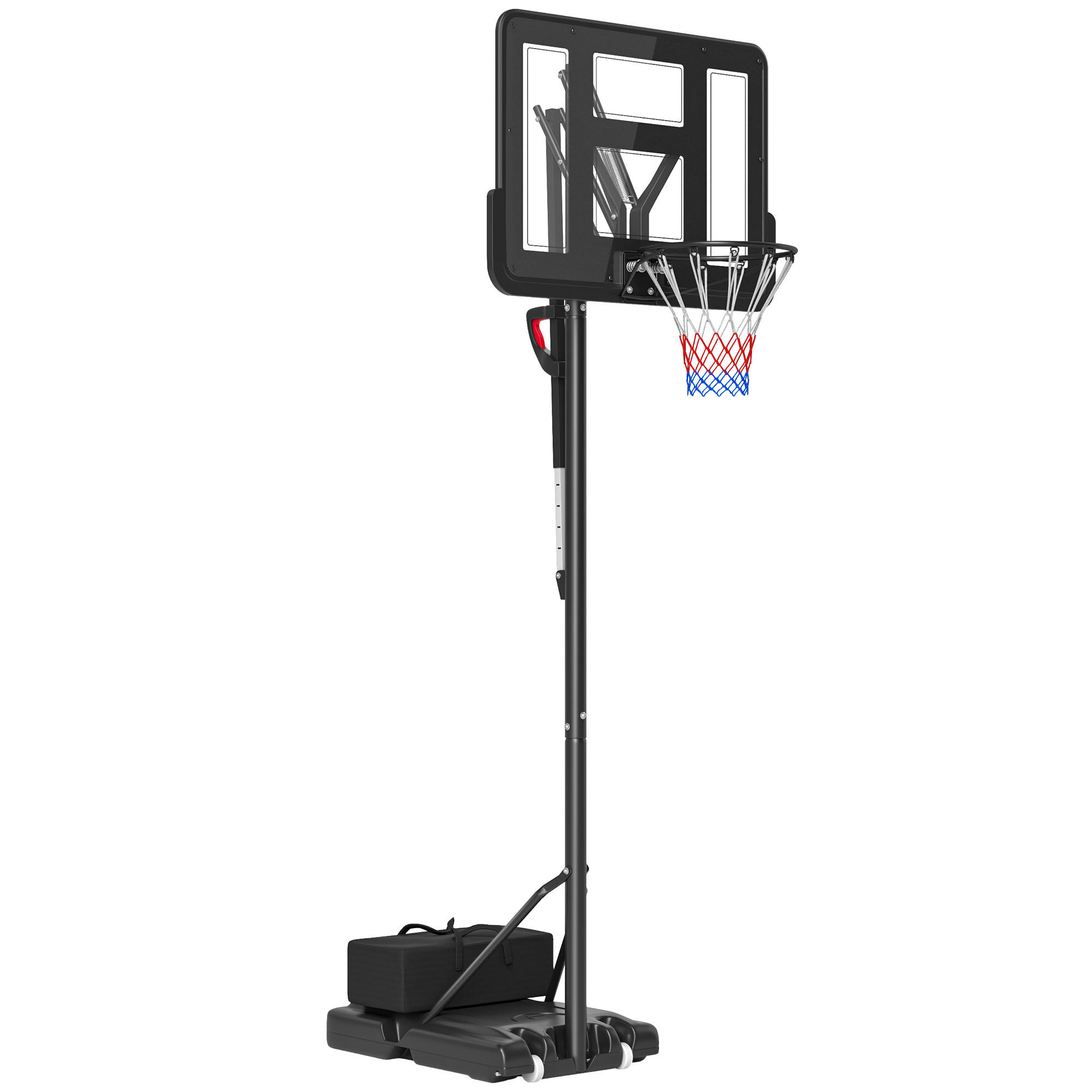 BASKETBALLSTÄNDER DE-10357 höhenverstellbar 235-305 cm Schwarz - Schwarz, Metall (75/110cm) - ComfortXL