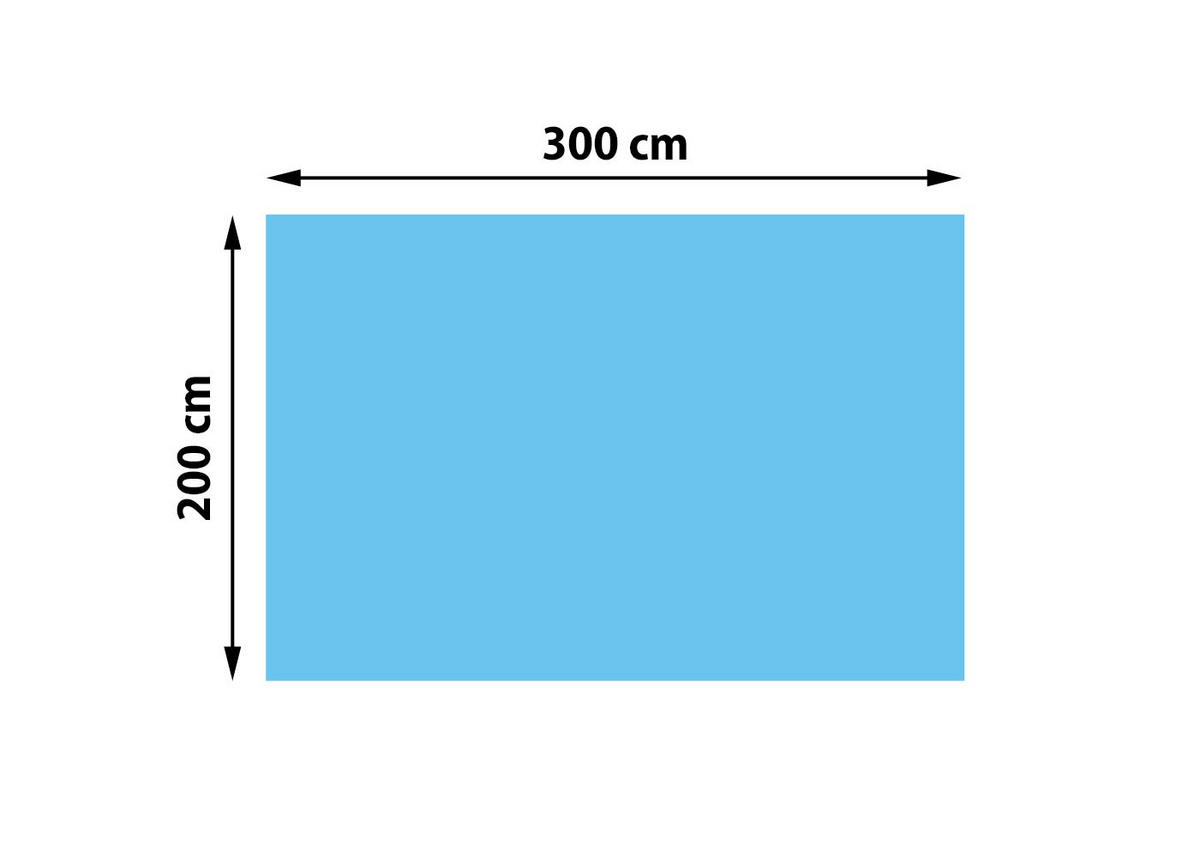 POOL-ABDECKUNG Blau - Blau, Kunststoff (300/200cm) - MCW