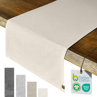 TISCHLÄUFER - Creme, Textil (150/40/1cm) - Miqio Design