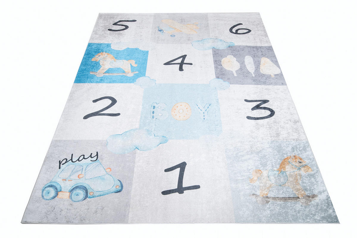 TEPPICH EMMA Grau 80/150 cm - Grau, Kunststoff (80/150cm) - Tapiso