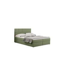 BOXBETT Mit Bettkasten Und Matratze BALI Stoff Mat Velvet Hellgrün 120x200 cm H2-Pocket - Hellgrün, Holz/Holzwerkstoff (120/200cm) - Kaiser Möbel