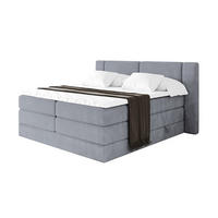 BOXSPRINGBETT mit Matratze H3/H4 - EVON KING - 140x200 cm Grau - Grau, Holzwerkstoff (140/200cm) - ALTDECOR
