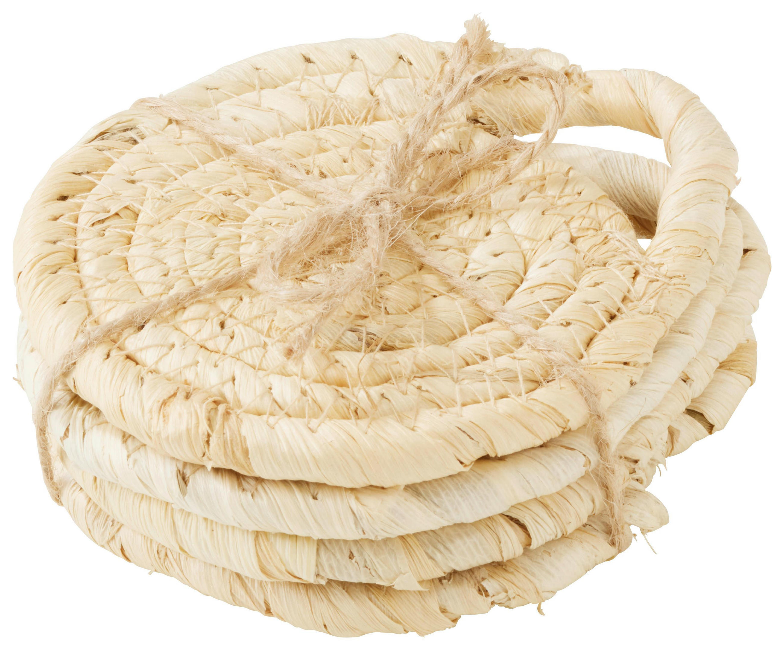 UNTERSETZERSET Nora in Naturfarben, 4-teilig - Hellbraun, Naturmaterialien (10/10cm) - Sonstige