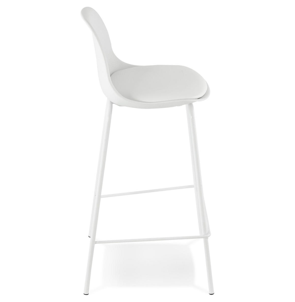 BARHOCKER COOKIE Mini weiß - Schwarz, Metall (41/86/41cm) - Légia Home