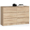 KOMMODE Sonoma Eiche 120x40x77 cm - Sonoma Eiche, Holzwerkstoff (120/77/40cm) - Akord