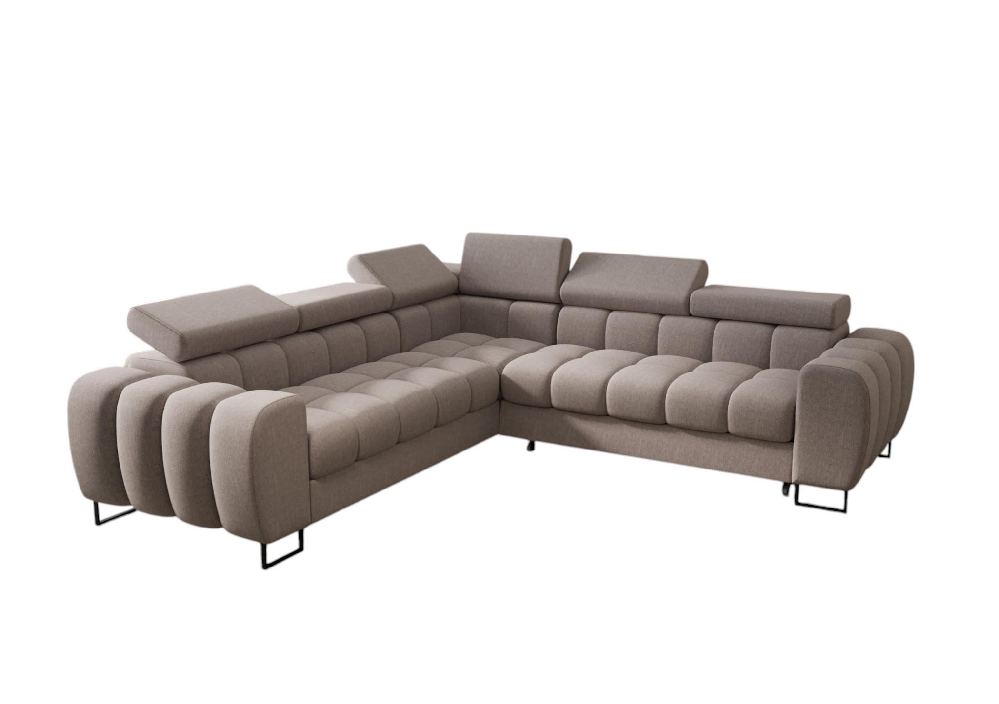 ECKSOFA Bastien Mit Schlaffunktion - Hellgrau, Holzwerkstoff/Textil (260/260cm) - Fun Möbel