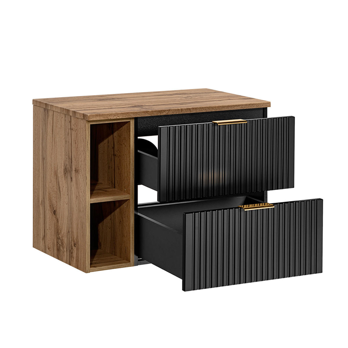 WASCHTISCHUNTERSCHRANK 80.6cm Adriel Holz - Braun, Holzwerkstoff (80.6/59/46cm) - Petits-meubles