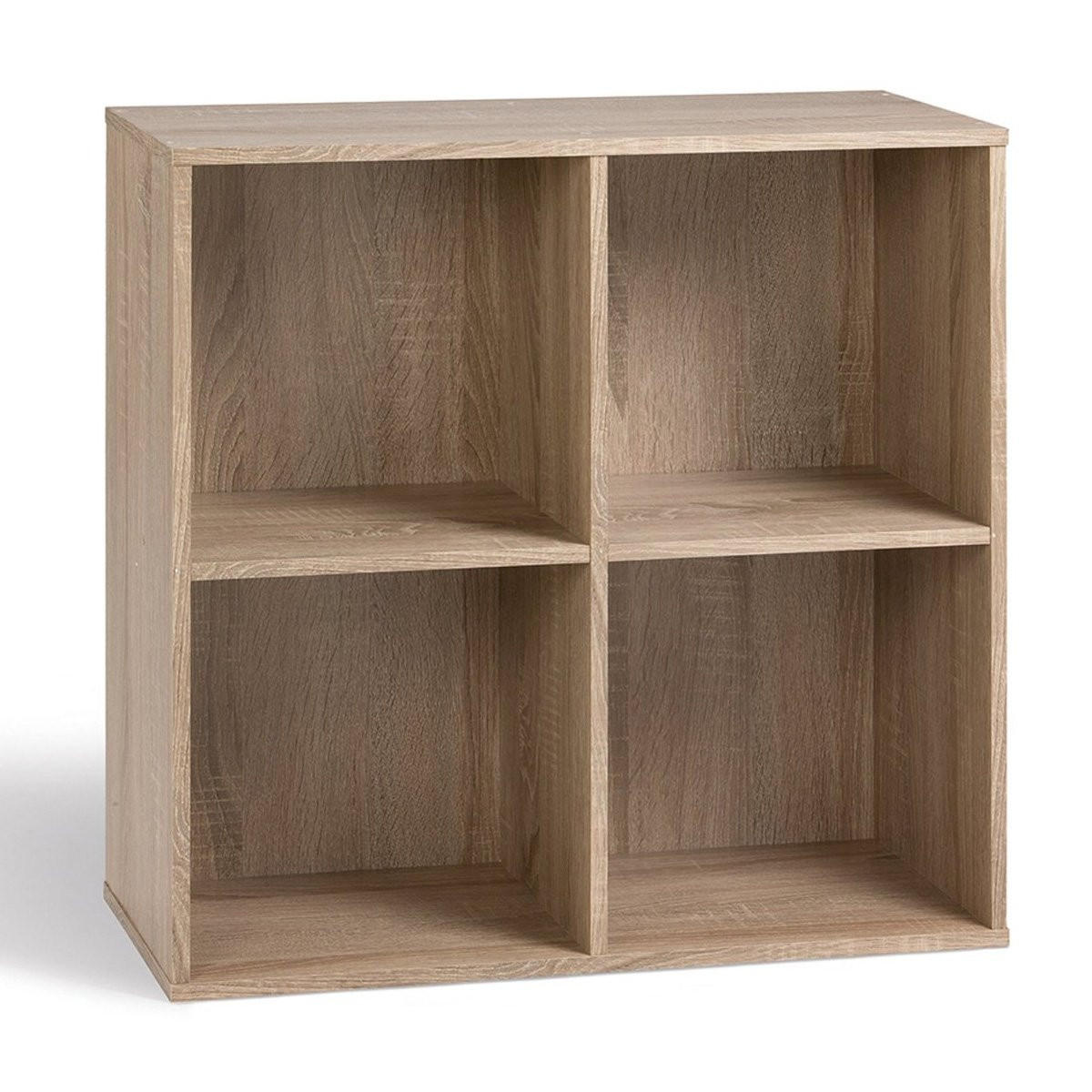 REGALMÖBEL 4 fächer 29,5/61,5/29,5 cm - Eichefarben, Holzwerkstoff (61.5/61.5/29.5cm) - Calicosy