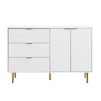 ANRICHTE Weiß-Goldfarben 120/38/80.5 cm - Weiß, Holz (120/80.5/38cm) - PANGIVO