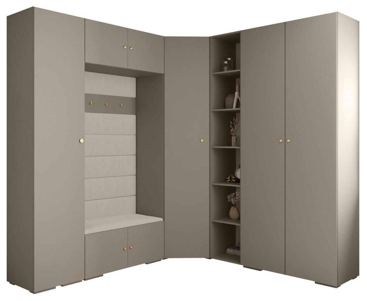 GARDEROBEN-SET 236,7/231,7/47 - Kaschmir/Beige, Holz/Kunststoff (181.7/236.7/47cm) - Abiks Möbel